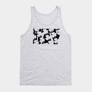 St Patricks Day Typography Black Shamrock Tank Top